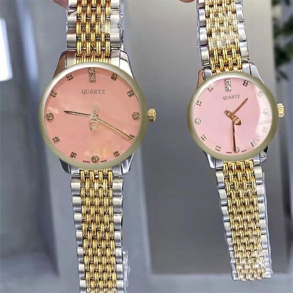 Mode dames montre 36mm 29mm unisexe hommes femmes montres à quartz en acier inoxydable qualité femme horloge abeille seconde main Working219Q