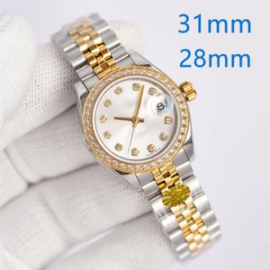 Mode dames montres 31mm 28mm montre mécanique automatique bracelet en acier inoxydable cadran diamant conception vie montre-bracelet étanche G257W