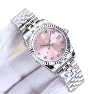 Fashion dameshorloges volledig automatisch mechanisch horloge 31 mm 28 mm roestvrijstalen riem diamant polshorloge waterdichte ontwerp polshorloges cadeau montre de luxe