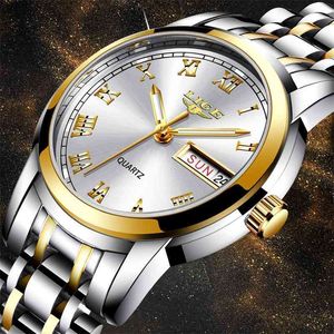 Mode dames polshorloges jurk goud horloge vrouwen horloges luxe roestvrij staal waterdichte klok vrouwen Montre femme + doos 210527