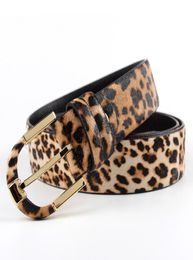 Fashion Lady Belts Leopard Designer Cow Real Leather Belt for Women Luxury Belt for Men Women7433092