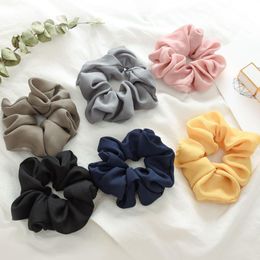 Moda señora Hair Scrunchies anillo bandas elásticas para el cabello Color puro Bobble Dance Scrunchie mujeres accesorios para el cabello