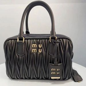 Fashion Lady Matelasse Bowling Designer Womens Clutch Top Handle carré sac fourre-tout authentique en cuir Purse à bandoulière