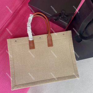Fashion Lady Summer Beach Shopping Designer Men Laptop Grote Tote Handtas Schouder Travel For Woman Clutch Linen Canvas Work Weekend Bag
