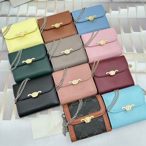 Carteras de moda para mujer Diseñador de cuero Cartera corta para mujer Monedero Titular de la tarjeta clásica Cartera Diseñador Monedero para mujer Titular de la tarjeta Bolso cruzado con cadena Caja original