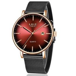 Fashion Lady Watch Femmes Robe Montres Luxe Mesdames Ceinture Maille Ultra-mince Acier inoxydable Quartz Watertwatch Reloj Mujer