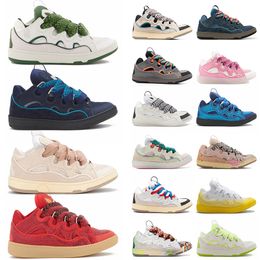 Mode Lan Curb Casual Designer Chaussures De Luxe En Cuir Robe Baskets Tressé Lacet Paris Hommes Femmes À Lacets Extraordinaires Baskets En Caoutchouc Nappa Lanlies