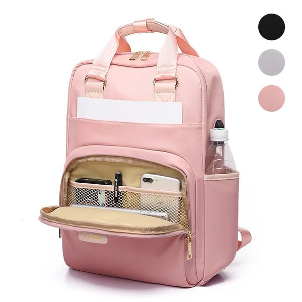 Sac à dos pour ordinateur portable à la mode femmes étanche Anti-vol USB Charge sacs de voyage pour 13.3 14 15.6 16 pouces pochette d'ordinateur 231226