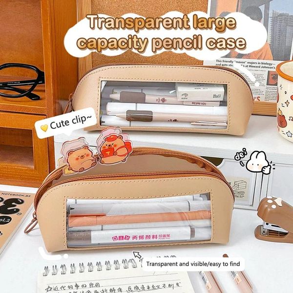 Sac de maquillage de grande capacité à grande capacité portable Pocket Pocket Professional Cosmetics Storage Transparent crayon transparent