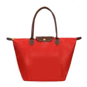 Sacs rouges en filet de grande capacité pour femmes, sac à boulettes Portable à une épaule, sac de rangement pliable, sac à main de luxe