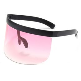 Mode grandes lunettes de soleil carrées surdimensionnées femmes hommes lunettes d'extérieur lunettes de soleil grand cadre bouclier visière coupe-vent noir dégradé lunettes UV400