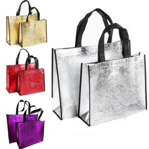 Fashion Laser Shopping Bag Pliable Eco Bag Grand magasin réutilisable Fourre-tout Sacs non tissés imperméables