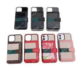 Ontwerper Officiële G Card Wallet Telefoonhoesjes voor iPhone 15 14 13 12 11 Pro Max Hi Quality Purse 18 17 16 15Pro 14Pro 13Pro 12Pro 11Pro X XS 8 7 Plus Cover Case met Logo Box