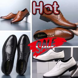 Mode cuir hommes chaussures robe sans lacet mocassins en cuir véritable chaussures d'affaires hommes mariage chaussures décontractées eur38-47