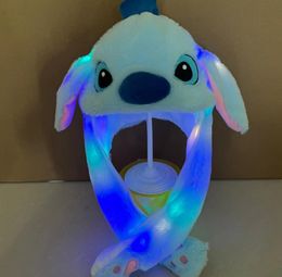 Mode LED-hoeden Kawaii Cartoon Jongen Meisje Pluche Verlichting Hoed Cap Met Stereo Oor Winter Kinderaccessoires Cosplay Hoeden