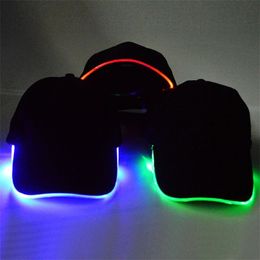 Mode LED-oplichtende honkbalhoed Glow In Dark Party Cap204H