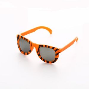 Mode léopard mignon enfants garçon fille lunettes de soleil vintage enfants rond des lunettes de soleil protection plage de plage