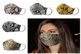 Fashion Leopard Print Face Masks Designer Mask Respirator lavable Respirator Riding Men de vélo femmes