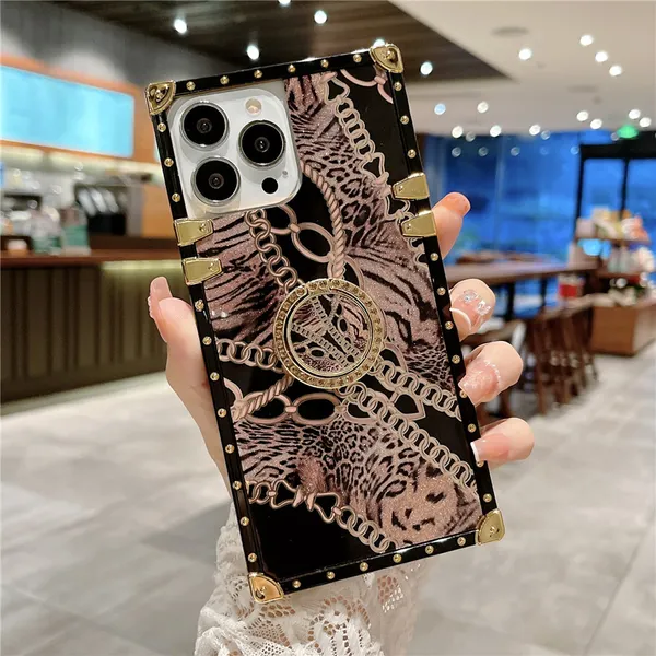 Moda Leopard Print Phone Cas para Iphone 15 15pro 14 14pro13 12 11pro XS XR Pintado Dream Catcher Galaxy S24 S23 S22 S21 Note 20 10 Patrón TPU Soft Cell