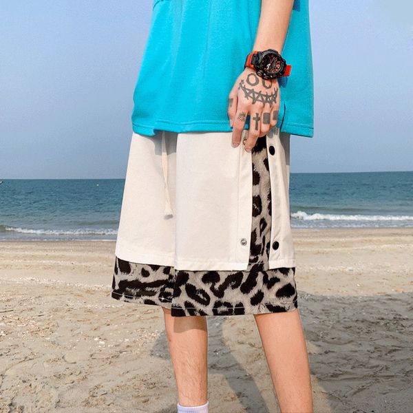 Mode imprimé léopard Shorts pour hommes été nouveaux hommes vêtements primitif sauvage imprimé Shorts plein de charme de la personnalité