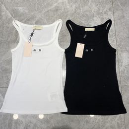 Carta de moda Camis Women Diseñador Camisoles Knit Tops Burnable Sport Tees Elástico Charm Girls Sport Camis