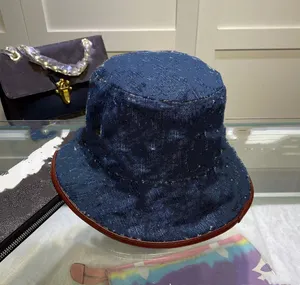 Sombrero de pescador de mezclilla con letras a la moda, sombrilla de playa, estilo occidental, gorra famosa de Internet, sombreros de sol de verano para mujer, informales