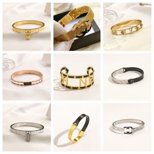 Créateur de lettre de mode 18k plaque à or bracelet Bracelets Bracelets Brand Letter Jewelry Accessory High Quality Gift 20Style