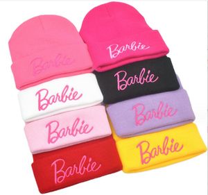 Bonnet avec lettres brodées pour filles et femmes, protection des oreilles, mignon, tricoté, chaud, vêtements d'extérieur, hiver
