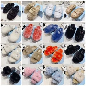 Baotou – pantoufles de styliste de qualité supérieure avec fourrure, sandales chaudes d'hiver à la mode, cadeaux de noël, taille 35-40 24805 24804