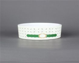 Fashion Lettre imprimé Bols pour chiens Modèle de mangeur non glissant Designer Round Ceramic Bowl Home Pet Supplies 5006416