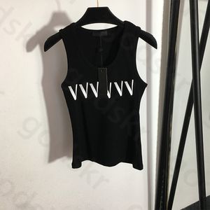 Mode brief printen Vest dames bemanning nek mouwloos sportvest zomer dunne crop tops camisole