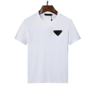 Modebrieven Zomer T Shirts Heren Dames Ontwerpers t-shirts Voor Heren Tops driehoek patroon T-shirts Kleding Chothes T-shirt met korte mouwen Tees 2022