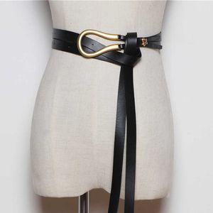 Mode clair Gold poids alliage boucle nouée ceinture solide longue ceinture femme nœud ceintures pU en cuir de pute de ceinture de caraouage 210630 3098