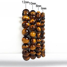 Mode Lightning Tiger Eye armbanden Men 412 mm Natuurlijke energie Stone kralen Reiki Haling for Women Sieraden Pulseras 240423