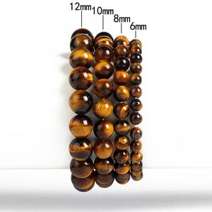 Fashion Lightning Tiger Eye Bracelets Men 412mm Energy Naturel Stone Perles Reiki guérison pour femmes bijoux pulseras 240423