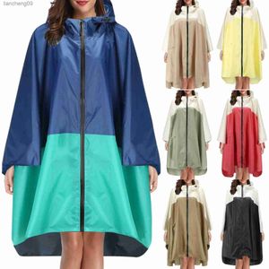 Moda Ligero Capa de Lluvia Punto Estampado Cortaviento Impermeable Impermeable Mujeres Poncho Viajes al aire libre Senderismo Impermeables Delgados Portátiles L230620