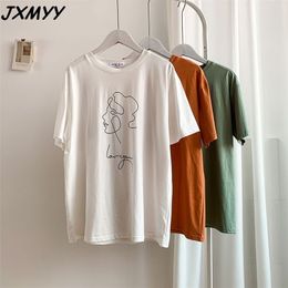 MADE LINE Avatar Drukken met korte mouwen T-shirt Vrouwen zomer Koreaans Casual losse korte T JXMYY 210412