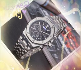 Ligne de mode squelette grand cadran Watch Stopwatch Men's Quartz Batterz Horloge Rubberse en acier inoxydable SCHET Président Scanning Ticking Montres en gros et au détail