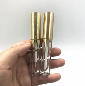 Mode lipgloss plastic fles containers lege gouden buis eyeliner wimpercontainer mini lip gloss split verpakking flessen 4 ml 2,5 ml