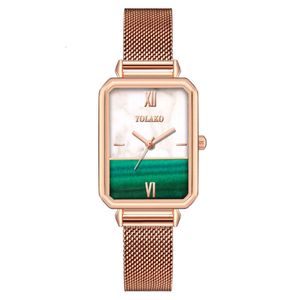 Fashion Little Green Women's Watch Square Spliced ​​Mesh Milan Sangle