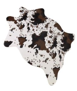 Mode salon motif zèbre tapis antidérapant Latex bas chambre tapis de sol 3D imprimé vache laitière fausse fourrure tapis et tapis9678818