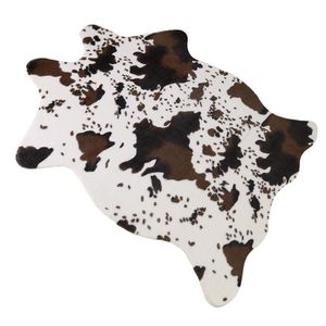 Mode salon zèbre motif tapis anti-dérapant Latex fond chambre tapis de sol 3D imprimé vache laitière fausse fourrure tapis et tapis324q