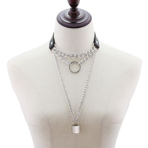 Collier à collier de serrure de mode O Chaîne de collier de tour de cou pour femmes pendentifs de bijoux de mode Street Style