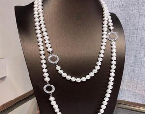 Collier de perle de perle longue mode