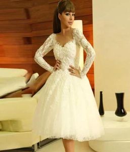 Mode Manches Longues Robes De Soirée Blanches Appliques ALine Robes De Cocktail Robe De Soirée De Bal Graduation Robes De Fiesta5088379460871