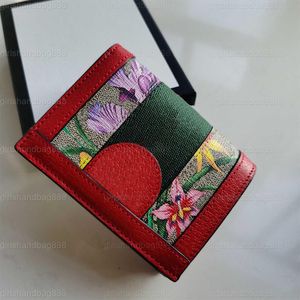 Moda Cartera larga Bolsos de lujo Bolso de diseñador monedero Mujer Cartera corta Mujer Monedero Caja original Titular de la tarjeta Bolso de mujer Flor a cuadros con caja