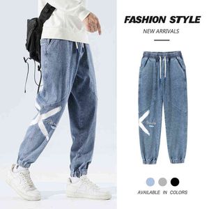 Mode Jeans amples hommes nouvelle haute qualité Harajuku Stretch pantalon large confortable tout-match Hip Hop rue Baggy Denim Skateboard pantalon G0104