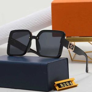 Mode Lou top lunettes de soleil cool Overseas nouvelle lettre L en ligne populaire hommes et femmes boîte de voyage lunettes 8264 avec original