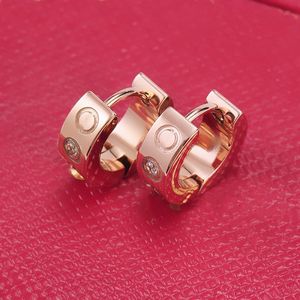 Fashion Love Designer Earring Gold Designer Studs Ear Clip Luxe sieraden Maat 9 mm 12mm Dames oorrang Sterling Silver Ear Ring voor vrouwen Charm ornamenten Groothandel