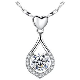 Mode amour goutte pendentif collier tendresse comme l'eau zircon haut de gamme luxe mode femmes cadeau collier